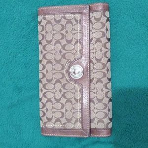 Coach brn logo wallet